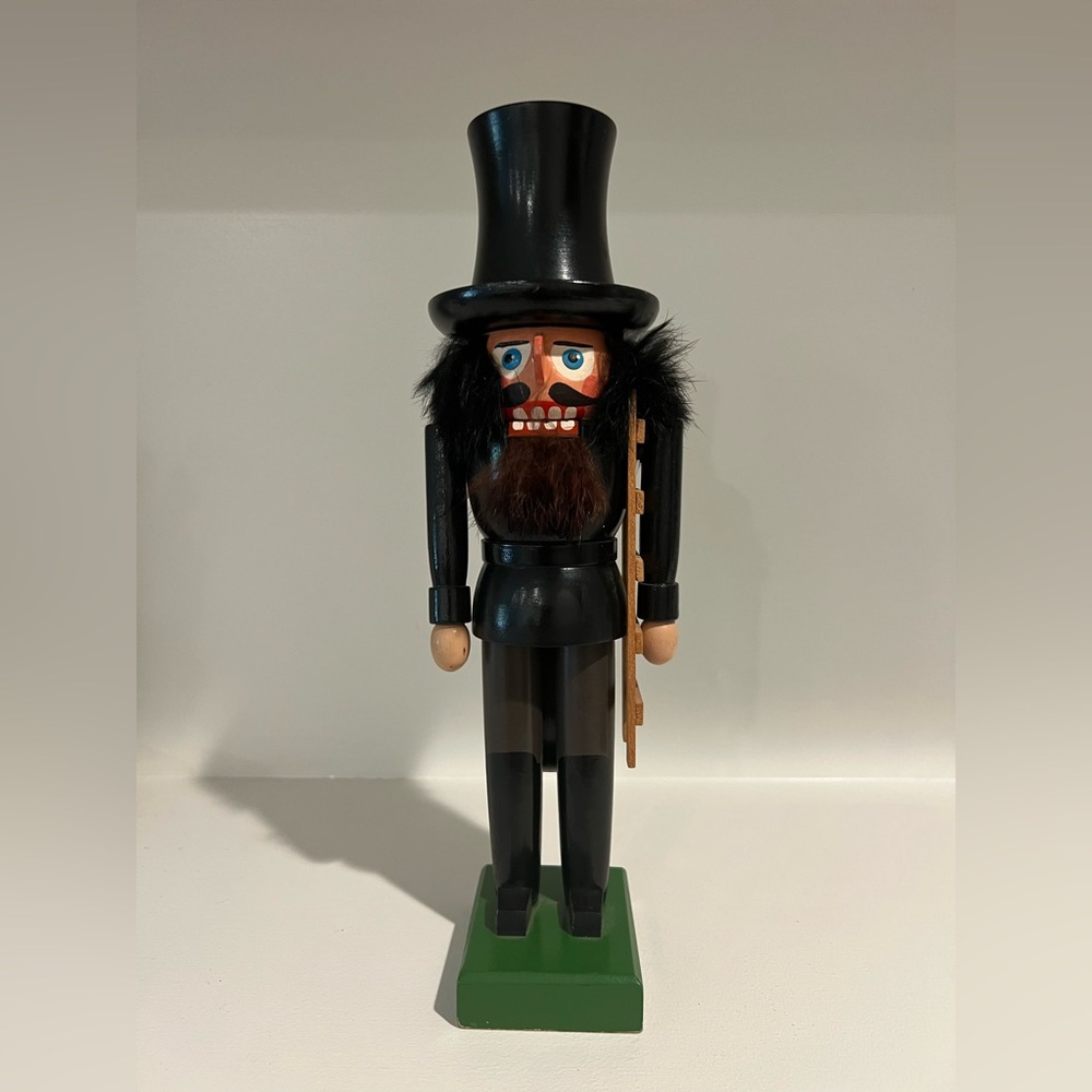 Vintage German Erzgebirge Chimney Sweeper 11 1/2" Nutcracker Made in Germany
